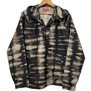 Supreme Tie Dye Pullover Windbreaker Black Brown Hoodie Size Medium 2013